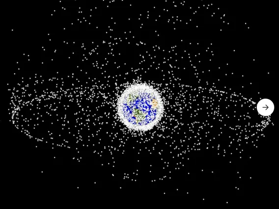 Image of cislunar debris