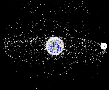 Image of cislunar debris